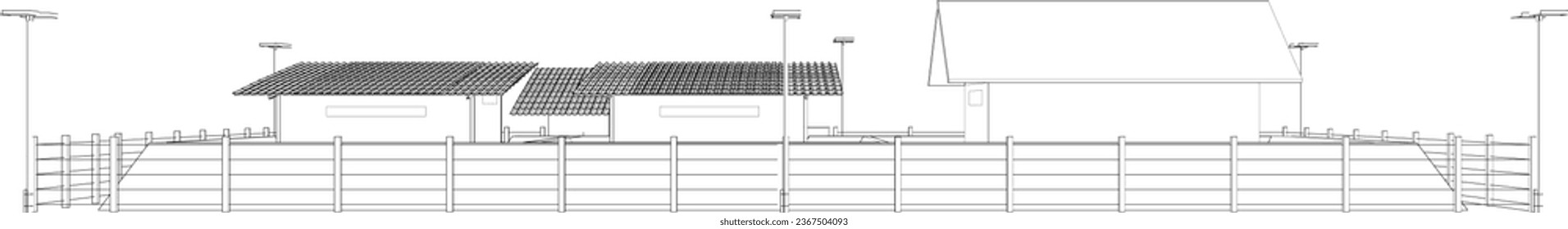 3D illustration of building project