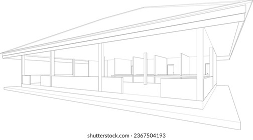 3D-Illustration des Bauprojekts