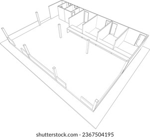 Ilustración 3D del proyecto de construcción