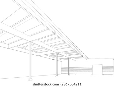 Ilustración 3D del proyecto de construcción