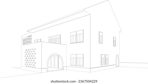 3D-Illustration des Bauprojekts