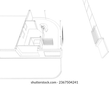 3D illustration of building project