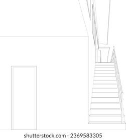 3D illustration of building project