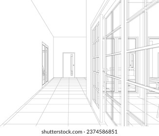 3D-Illustration des Bauprojekts