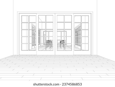 Ilustración 3D del proyecto de construcción