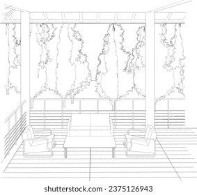 3D illustration of building project
