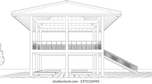 Ilustración 3D del proyecto de construcción