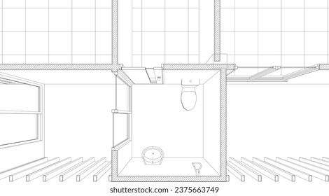 3D-Illustration des Bauprojekts