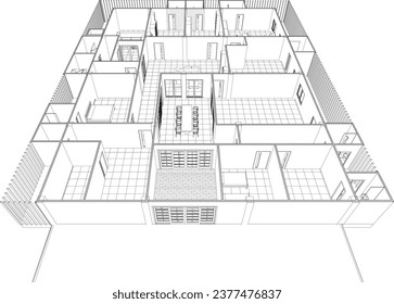 Ilustración 3D del proyecto de construcción