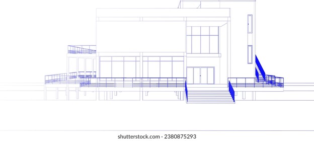 Ilustración 3D del proyecto de construcción