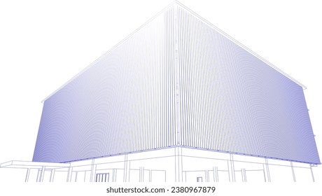 3D-Illustration des Bauprojekts