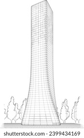 3D illustration of building project