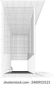 3D-Illustration des Bauprojekts