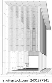 3D illustration of building project