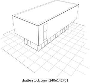 3D illustration of building project