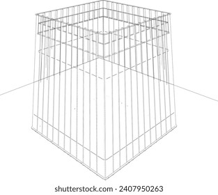 3D illustration of building project