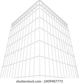 3D illustration of building project