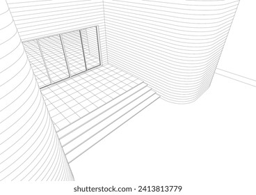 Ilustración 3D del proyecto de construcción