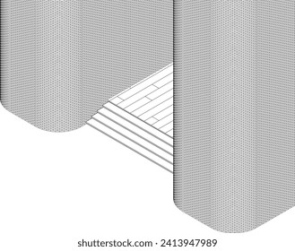 3D illustration of building project