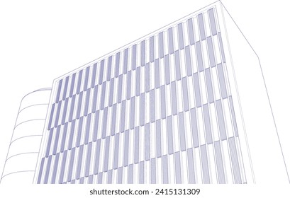 3D illustration of building project