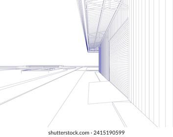 Ilustración 3D del proyecto de construcción