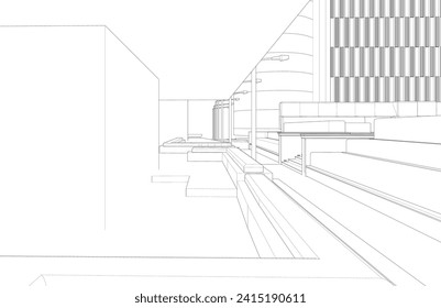 Ilustración 3D del proyecto de construcción