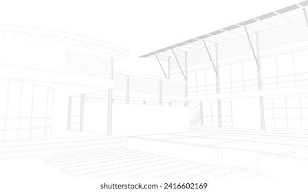 Ilustración 3D del proyecto de construcción