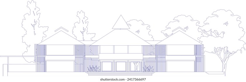 3D illustration of building project