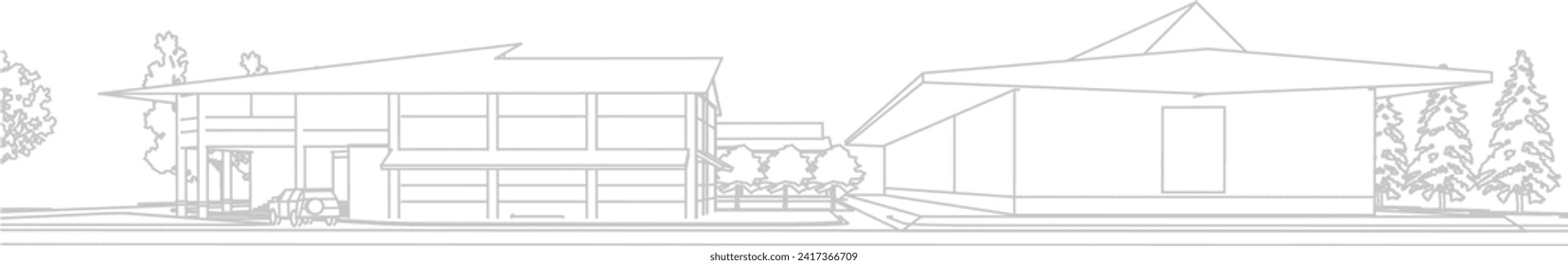 3D illustration of building project