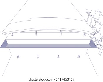 3D illustration of building project