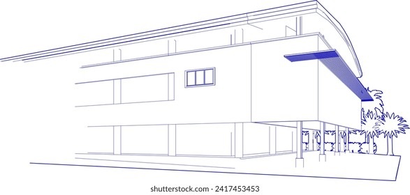 3D-Illustration des Bauprojekts