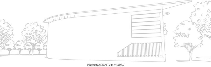 3D-Illustration des Bauprojekts