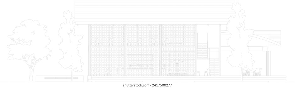 3D illustration of building project