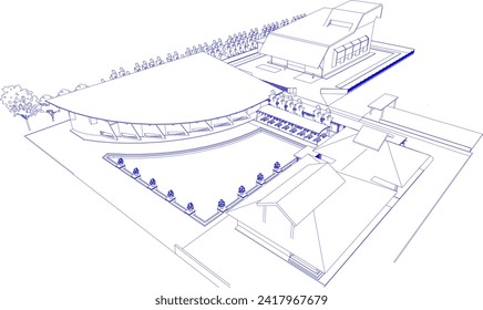 Ilustración 3D del proyecto de construcción