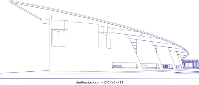 3D-Illustration des Bauprojekts