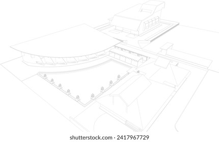 Ilustración 3D del proyecto de construcción