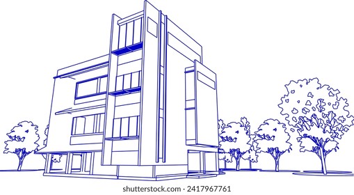 3D-Illustration des Bauprojekts