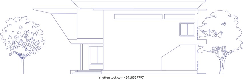 3D illustration of building project
