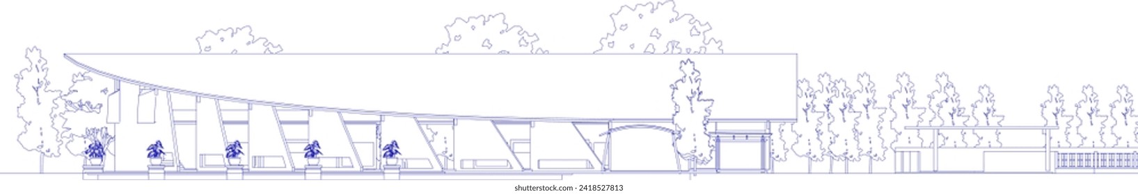 3D illustration of building project