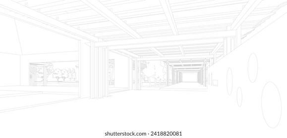 3D-Illustration des Bauprojekts