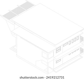 3D illustration of building project