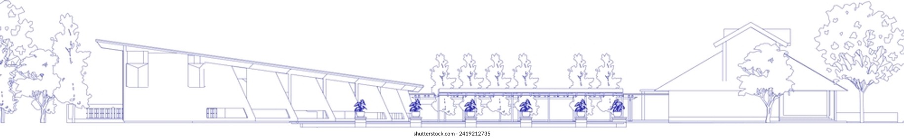 3D illustration of building project