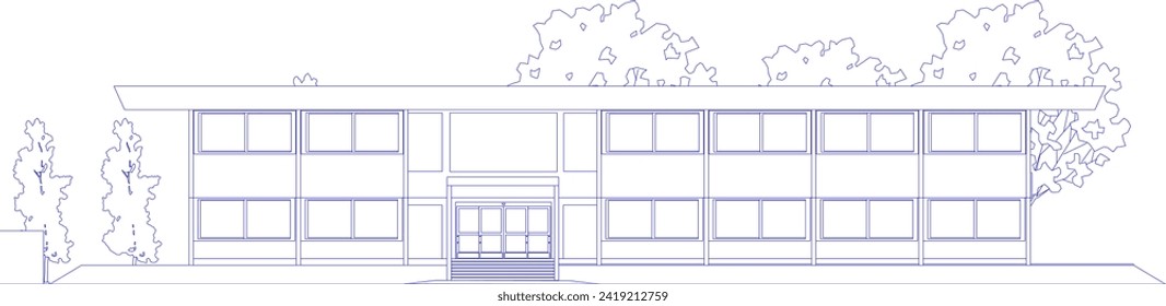 3D illustration of building project