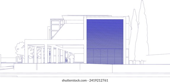 Ilustración 3D del proyecto de construcción