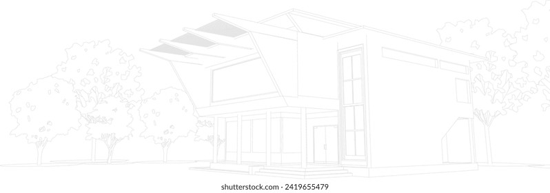 3D illustration of building project