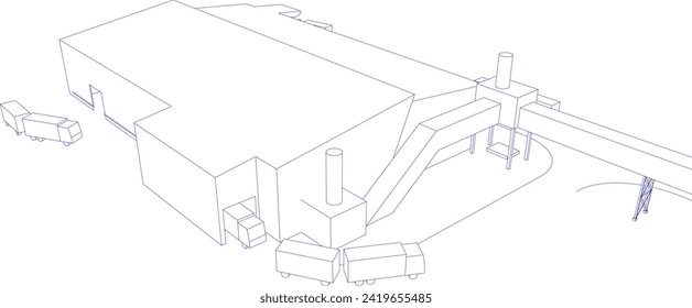 3D illustration of building project