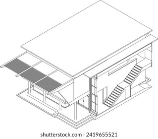3D-Illustration des Bauprojekts