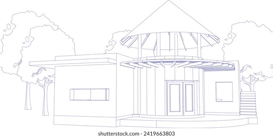 3D-Illustration des Bauprojekts