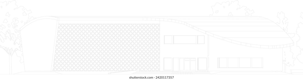 3D illustration of building project