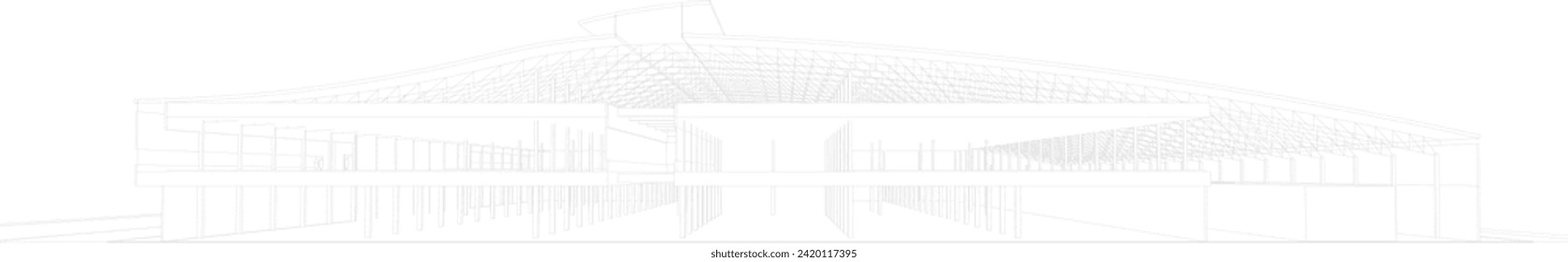 3D illustration of building project